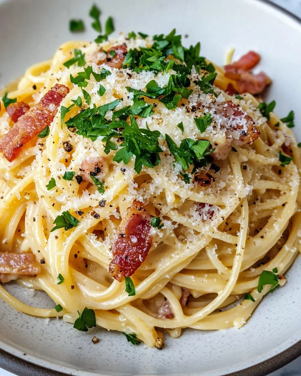Classic Creamy Bacon-Free Carbonara (Turkey) dish photo