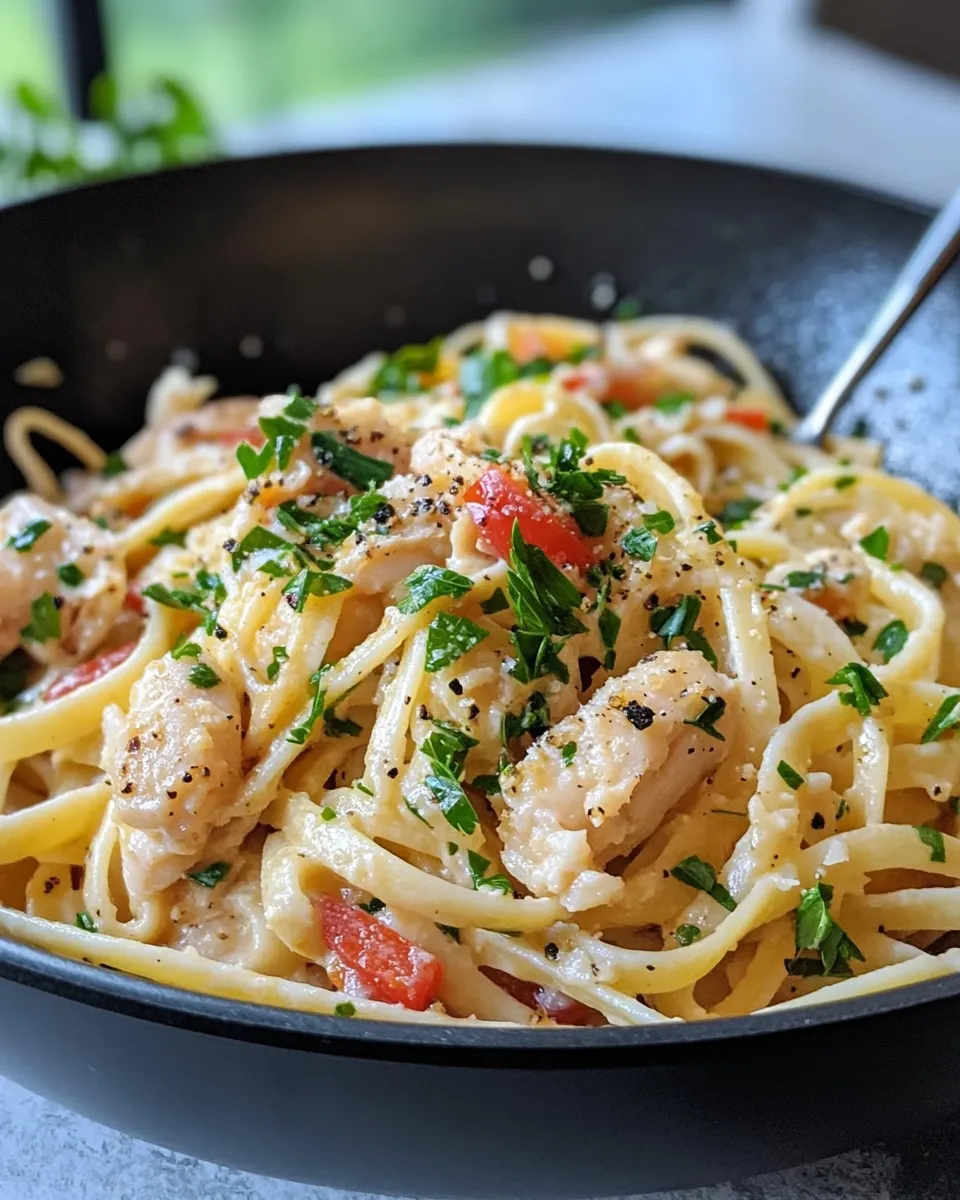 Delicious Creamy Cajun Crab Pasta food shot