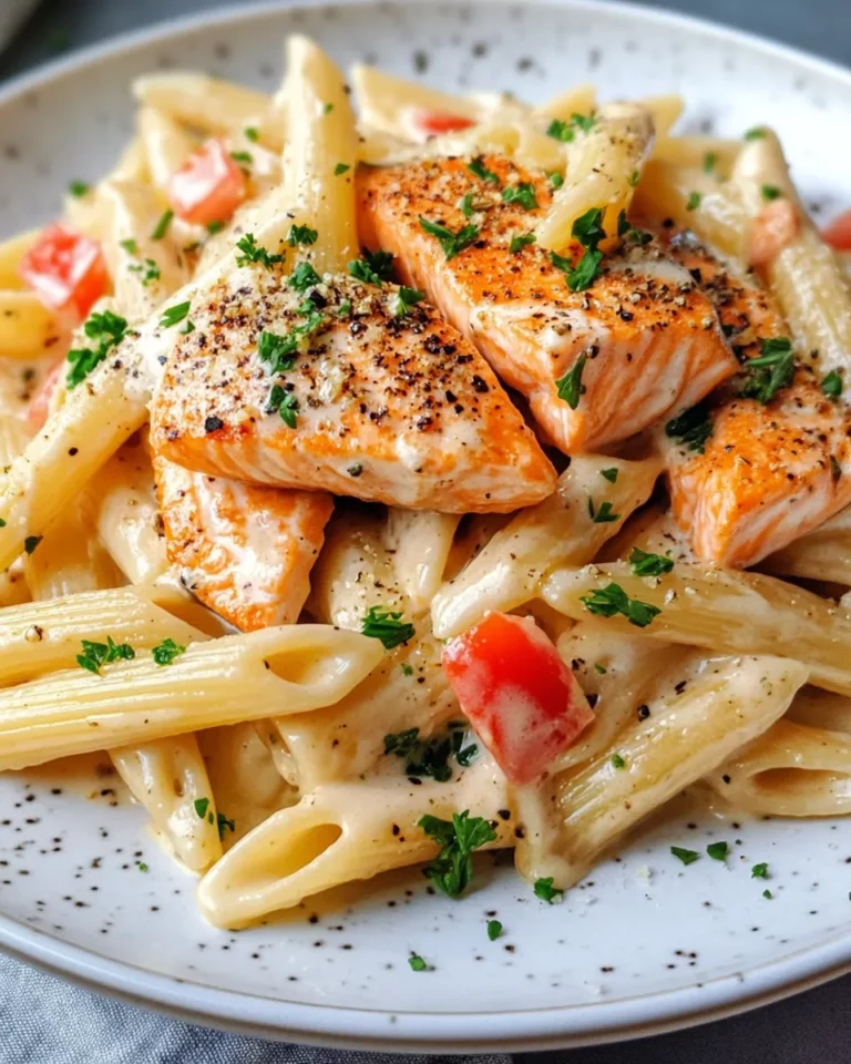 Homemade Creamy Cajun Salmon Penne photo