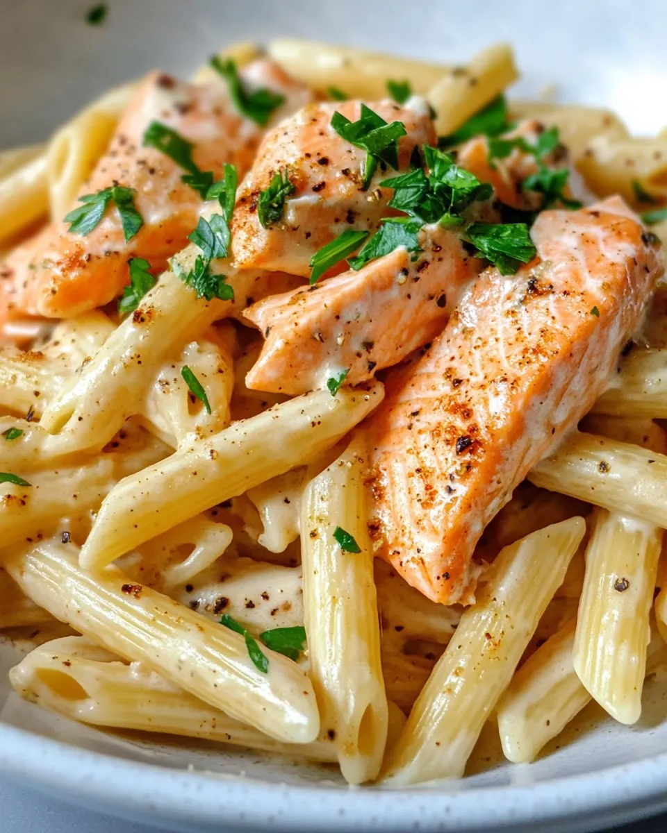 Classic Creamy Cajun Salmon Penne image