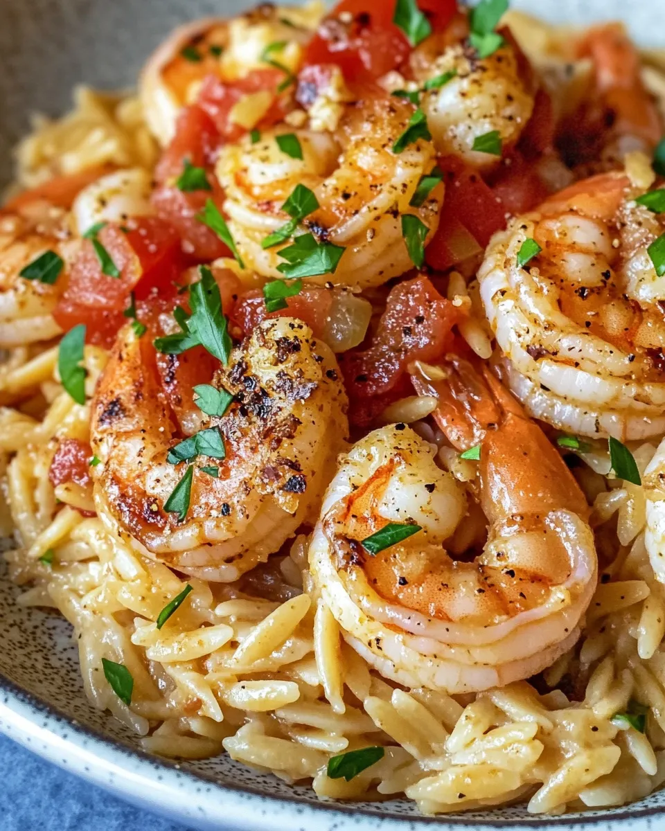 Classic Creamy Cajun Shrimp Orzo dish photo