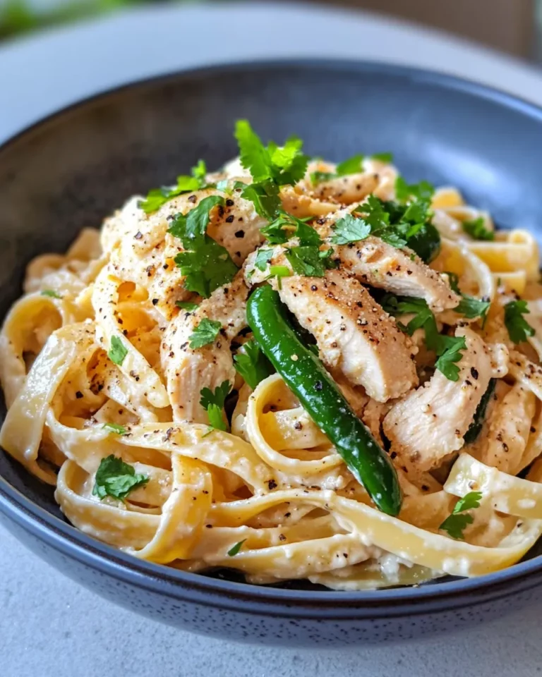 Homemade Creamy Chicken Poblano Pasta photo