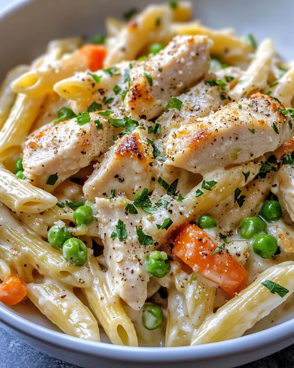 Classic Creamy Chicken Pot Pie Pasta image