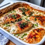 Homemade Creamy Garlic Chicken and Rice Bake photo