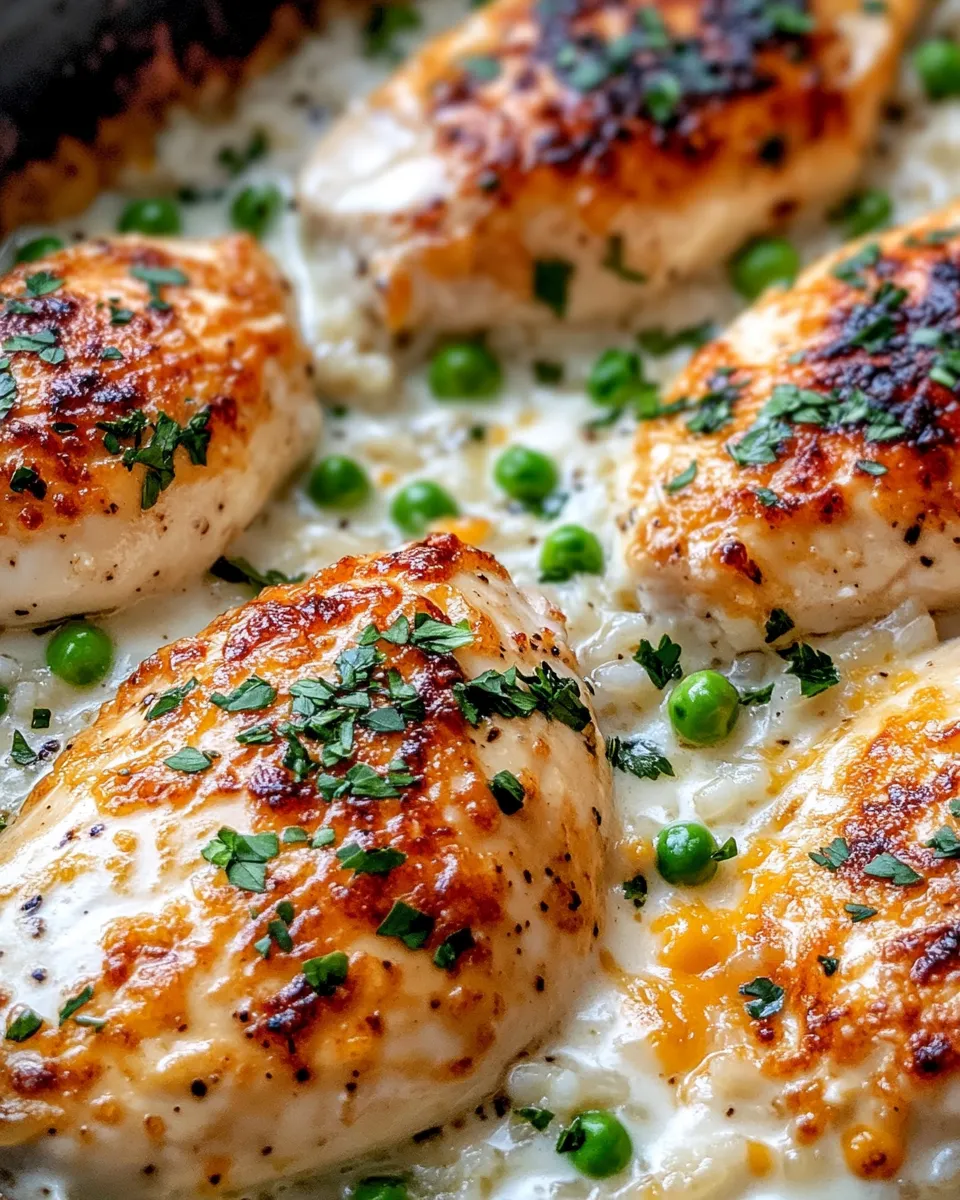 Easy Creamy Garlic Chicken and Rice Bake recipe photo