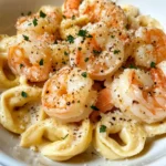 Homemade Creamy Garlic Shrimp Tortellini photo