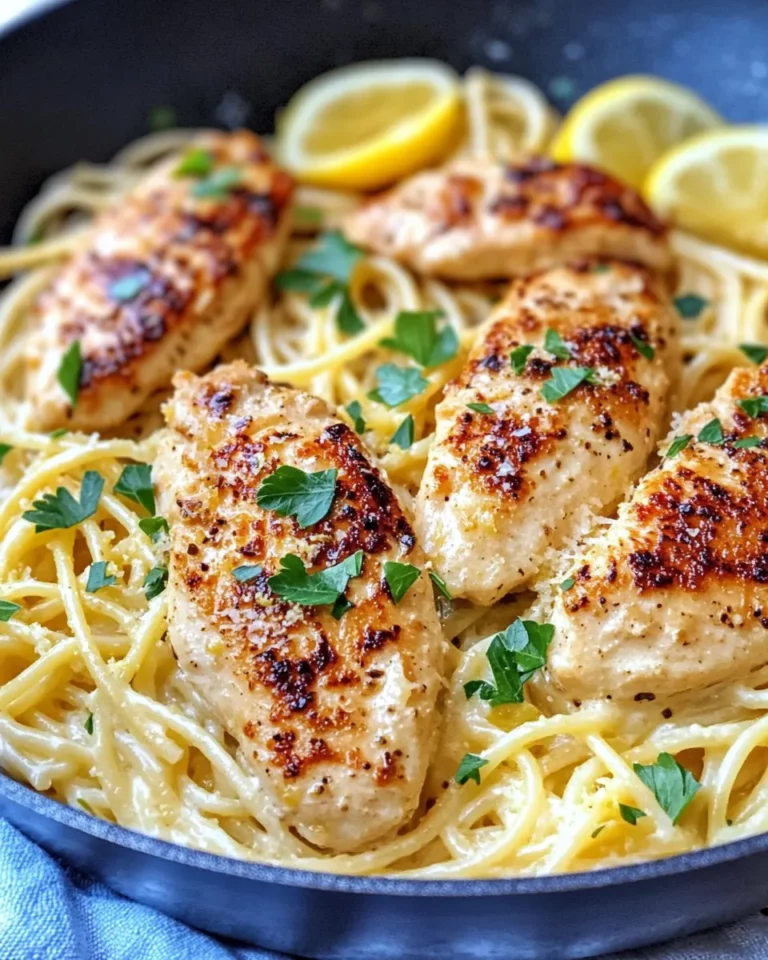 Homemade Creamy Lemon Chicken Spaghetti recipe photo