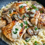 Homemade Creamy Mushroom Chicken Orzo recipe photo