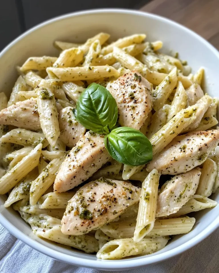 Delicious Creamy Pesto Chicken Penne recipe photo