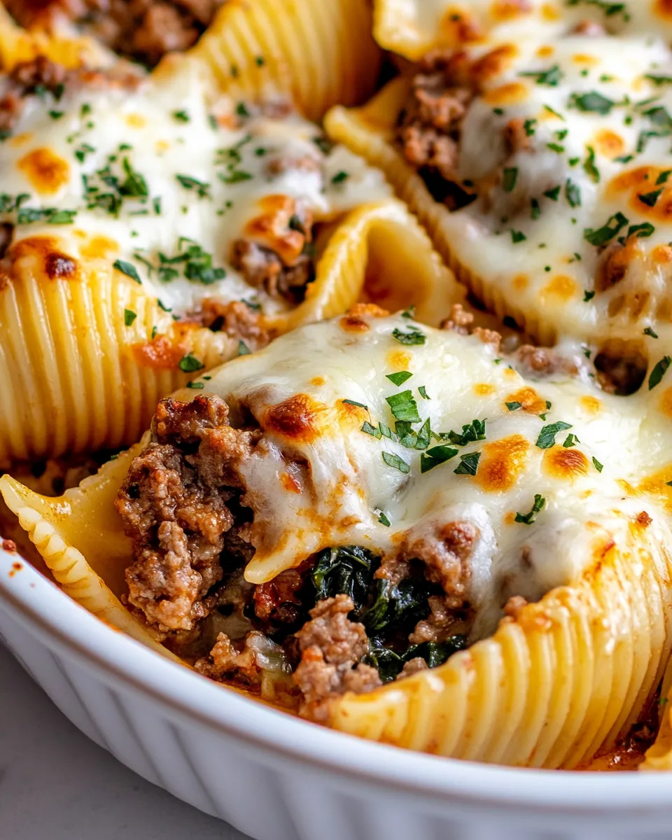 Homemade Creamy Ranch Beef Shells recipe photo