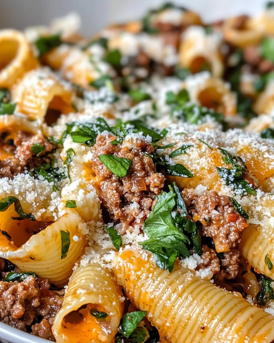 Easy Creamy Ranch Beef Shells food shot