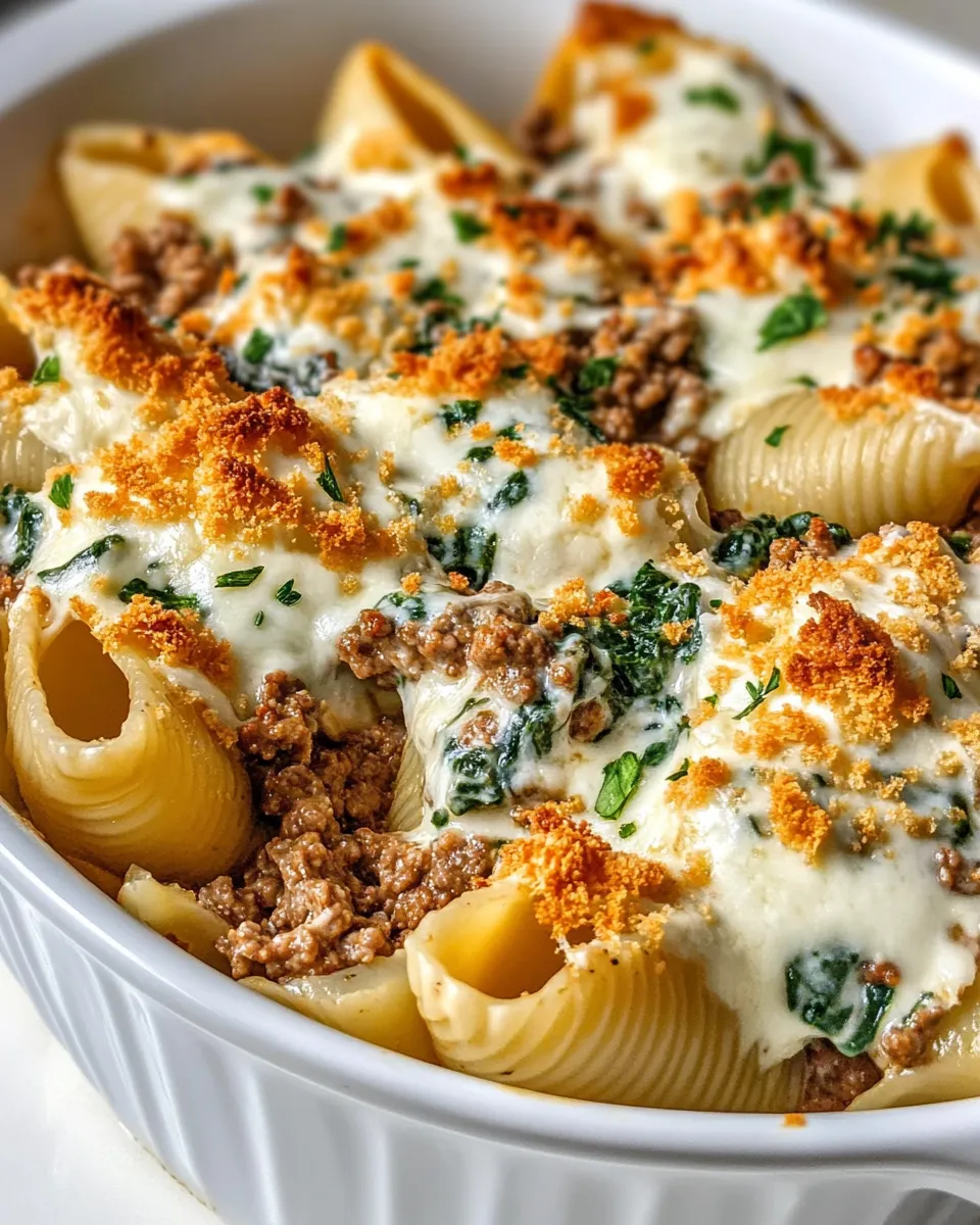 Delicious Creamy Ranch Beef Shells plate image