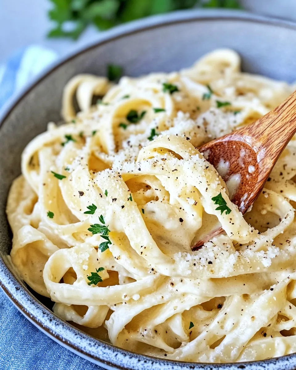 Classic Creamy Roasted Garlic Alfredo Pasta dish photo