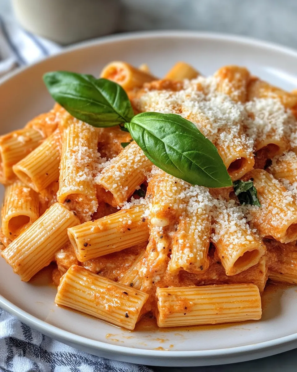 Classic Creamy Roasted Red Pepper Rigatoni image