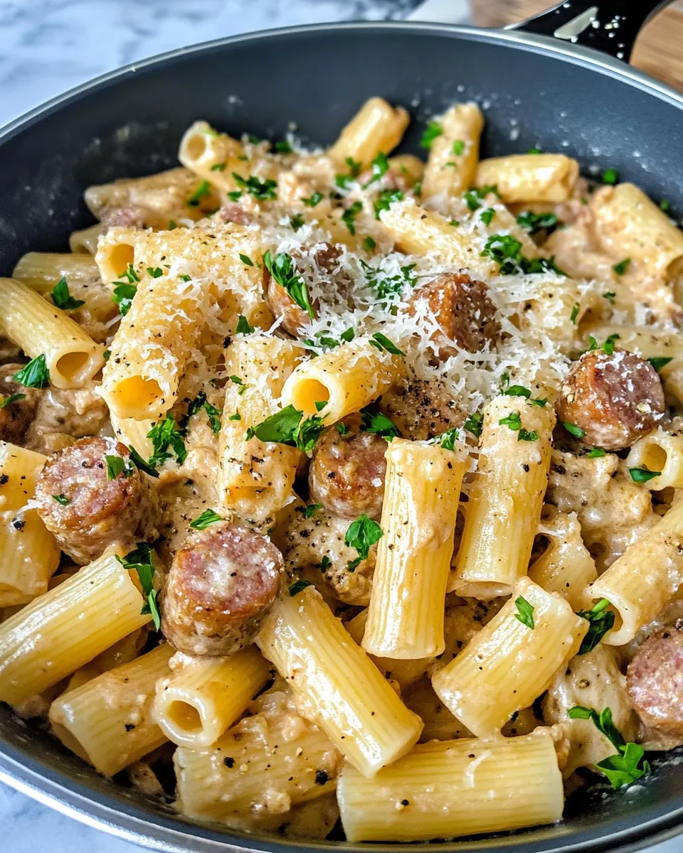 Homemade Creamy Sausage (Turkey) Rigatoni photo