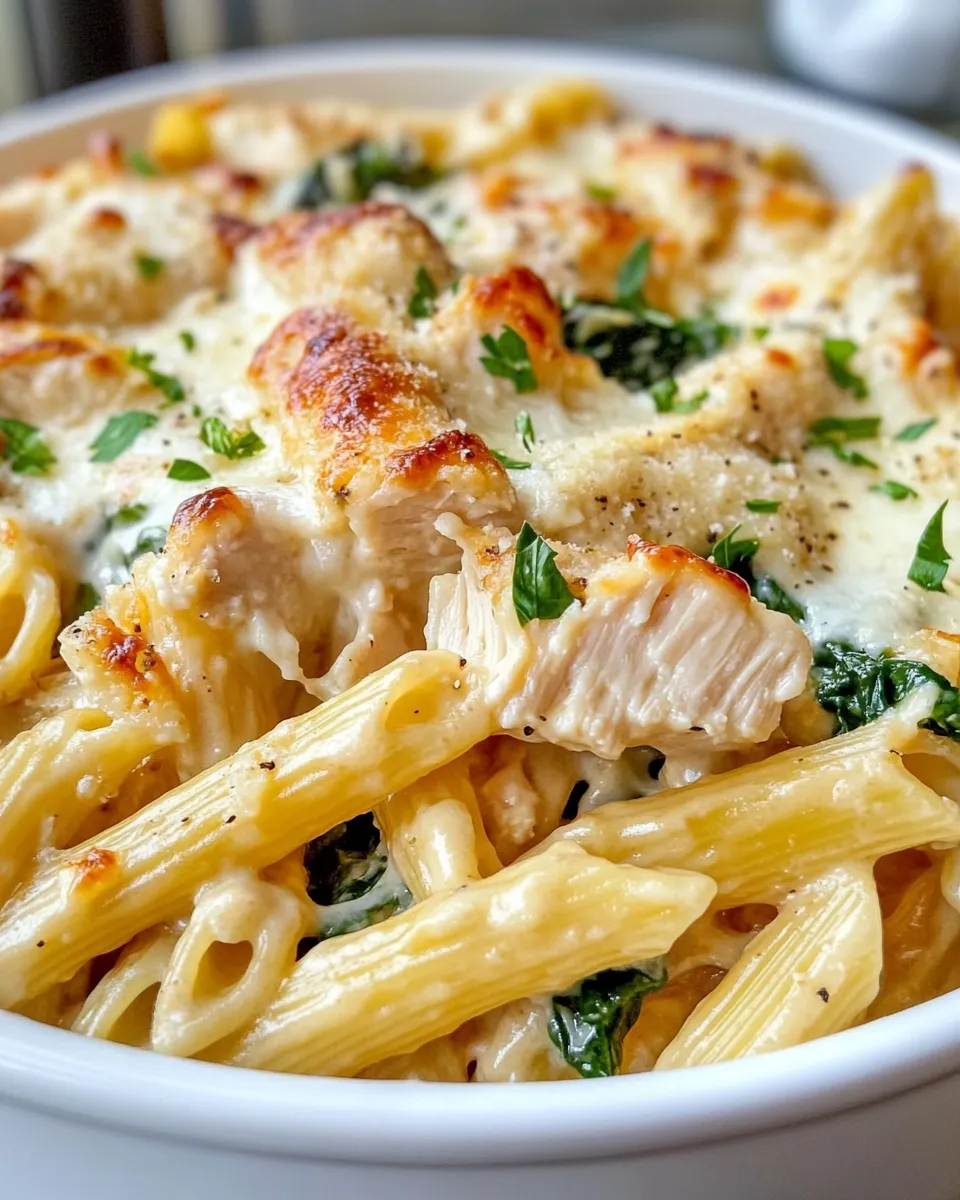 Classic Creamy Spinach Artichoke Pasta Bake dish photo