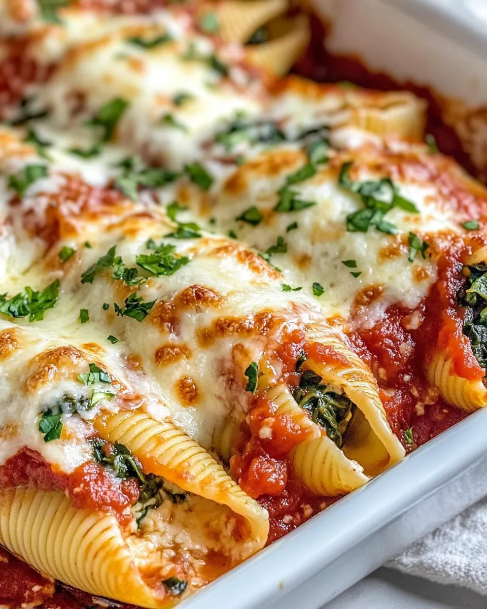 Classic Creamy Spinach Ricotta Stuffed Shells dish photo