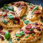 Delicious Creamy Sun-Dried Tomato Chicken food shot