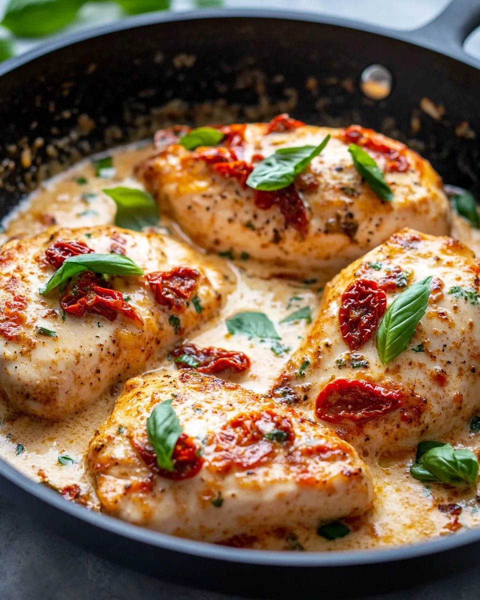 Homemade Creamy Sun-Dried Tomato Chicken dish photo