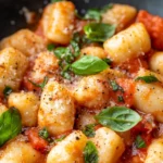Homemade Creamy Tomato Basil Gnocchi photo