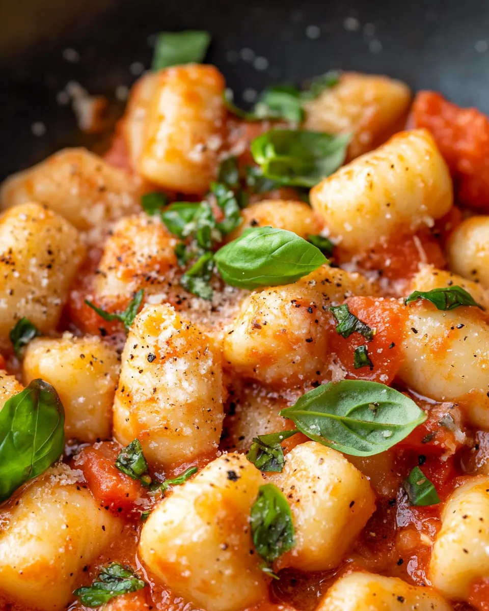 Homemade Creamy Tomato Basil Gnocchi photo