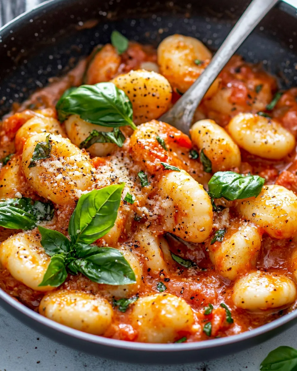 Delicious Creamy Tomato Basil Gnocchi dish photo