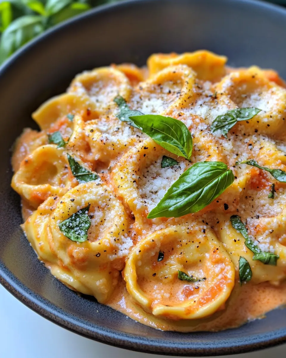 Easy Creamy Tomato Basil Tortelloni recipe photo