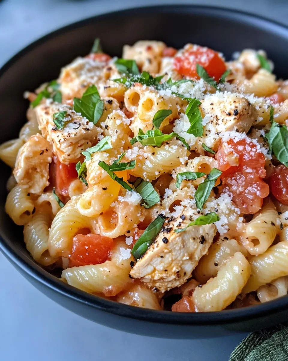 Classic Creamy Tomato Chicken Cavatappi dish photo