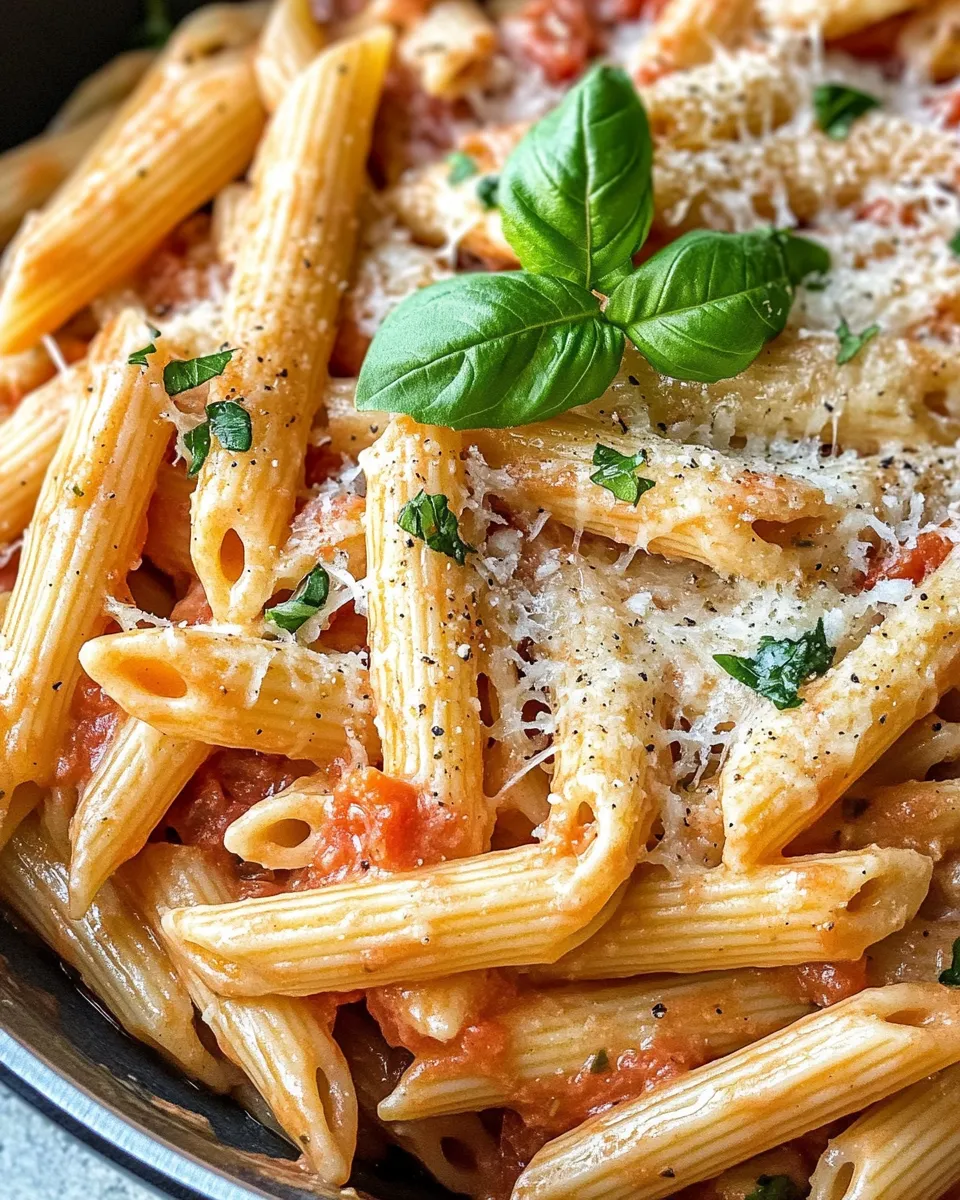 Delicious Creamy Tomato Parmesan Penne dish photo