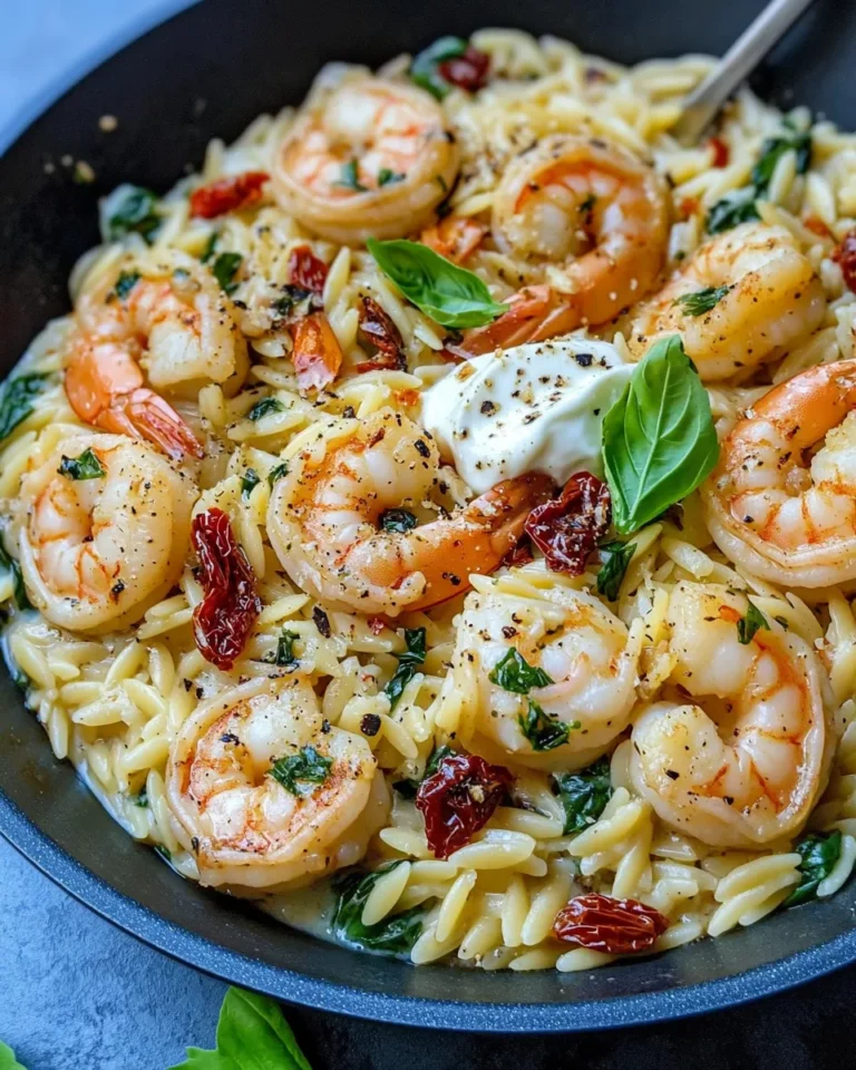 Homemade Creamy Tuscan Shrimp Orzo recipe photo