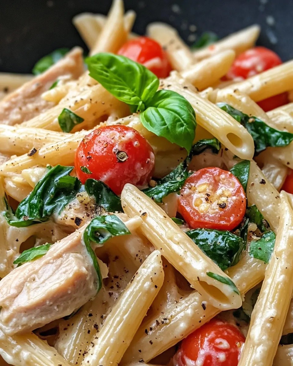 Homemade Creamy Tuscan Turkey Penne recipe photo