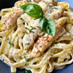 Homemade Creamy White Pesto Chicken Pasta photo