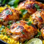 Homemade Cuban Mojo Chicken with Yellow Rice recipe photo