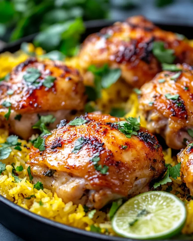 Homemade Cuban Mojo Chicken with Yellow Rice recipe photo