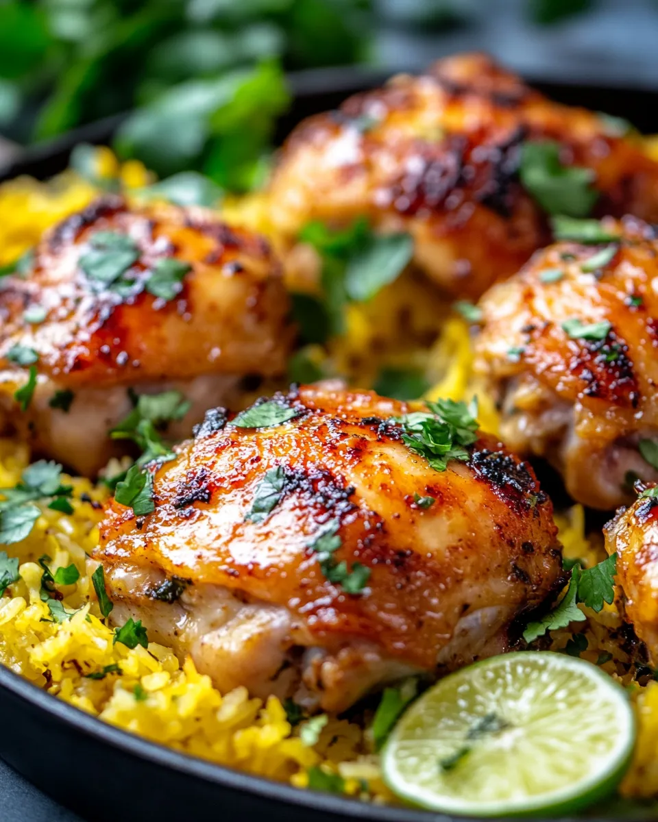 Homemade Cuban Mojo Chicken with Yellow Rice recipe photo