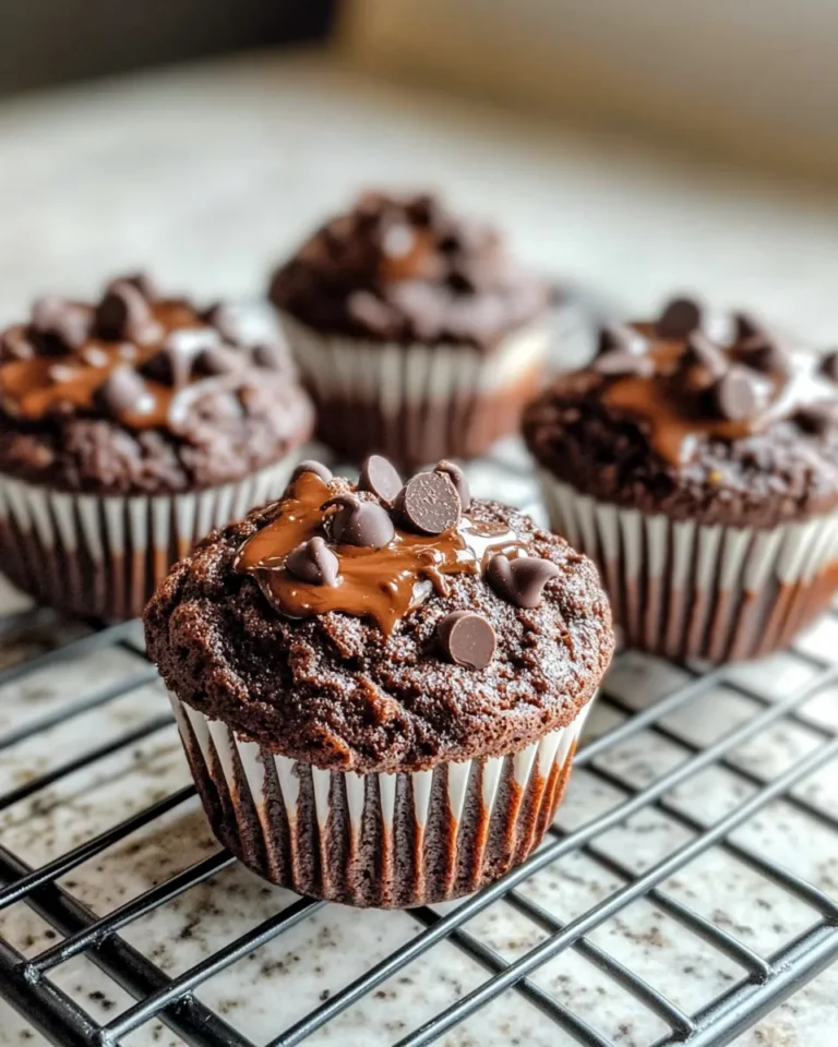 Homemade Double Chocolate Zucchini Muffins photo