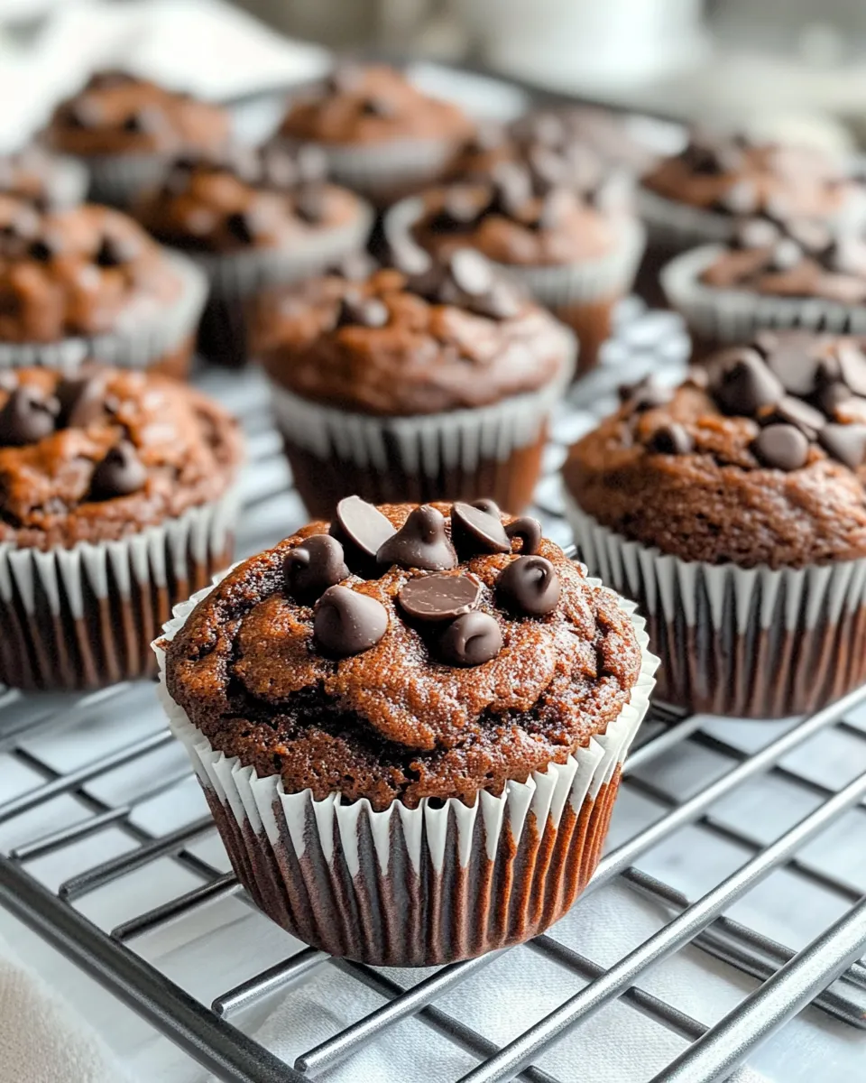 Delicious Double Chocolate Zucchini Muffins dish photo