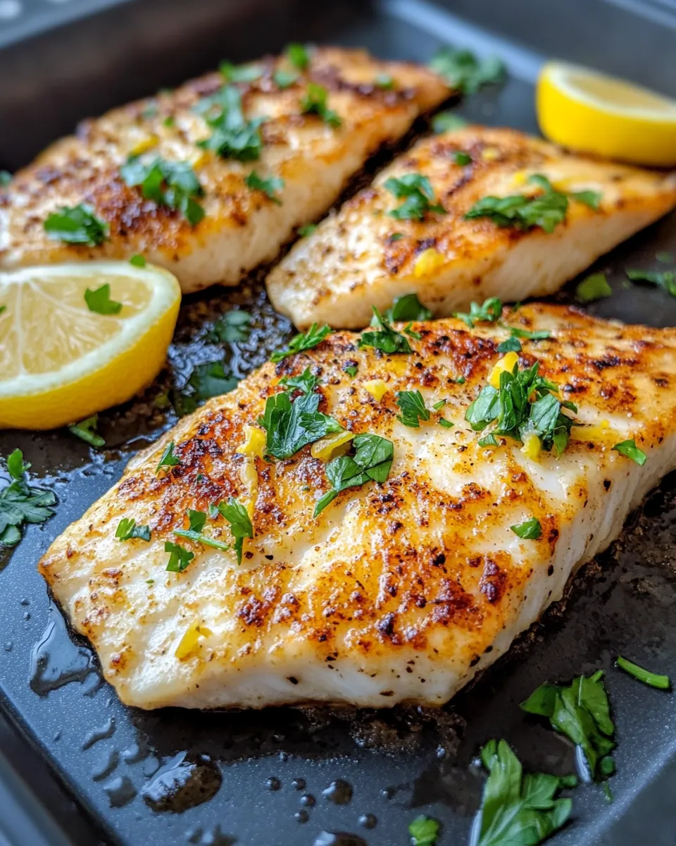 Easy Garlic Butter Lemon Tilapia food shot