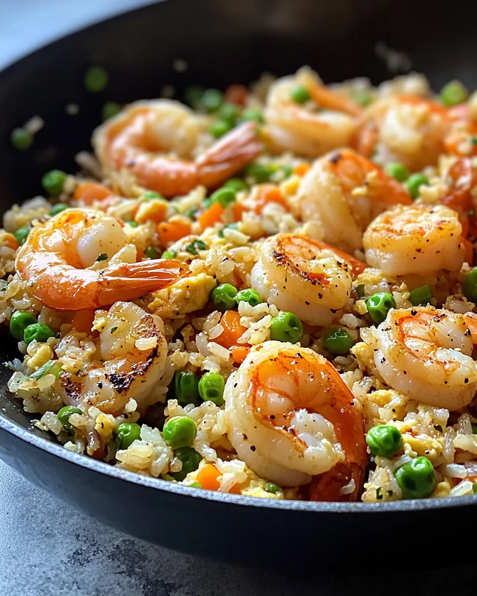 Easy Garlic Butter Shrimp Fried Rice dish photo