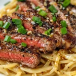 Homemade Garlic Butter Steak and Noodles photo