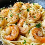 Homemade Garlic Herb Shrimp Alfredo dish photo