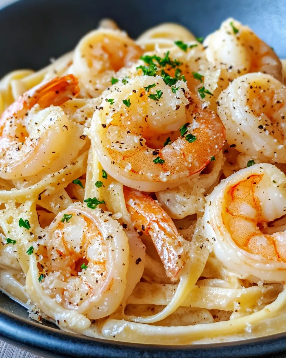 Classic Garlic Herb Shrimp Alfredo recipe image