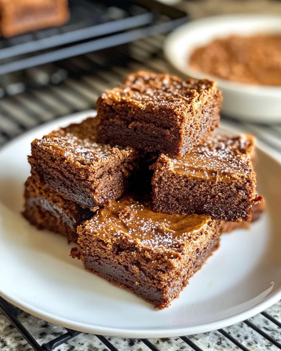 Classic Gingerbread Snack Cake Squares dish photo