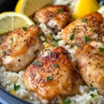 Homemade Greek Lemon Chicken and Rice photo