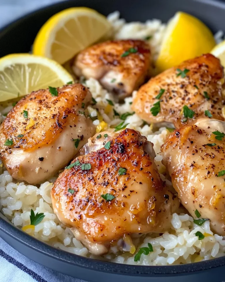 Homemade Greek Lemon Chicken and Rice photo