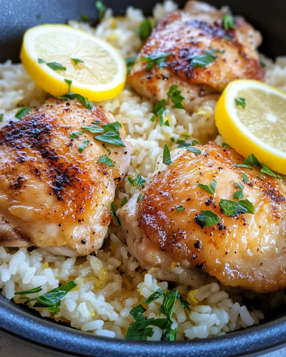 Easy Greek Lemon Chicken and Rice dish photo