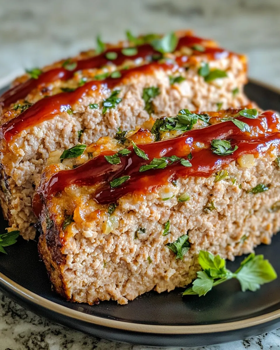 Delicious Herb Parmesan Turkey Meatloaf image