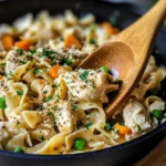 Homemade Homestyle Chicken and Noodles Skillet recipe photo