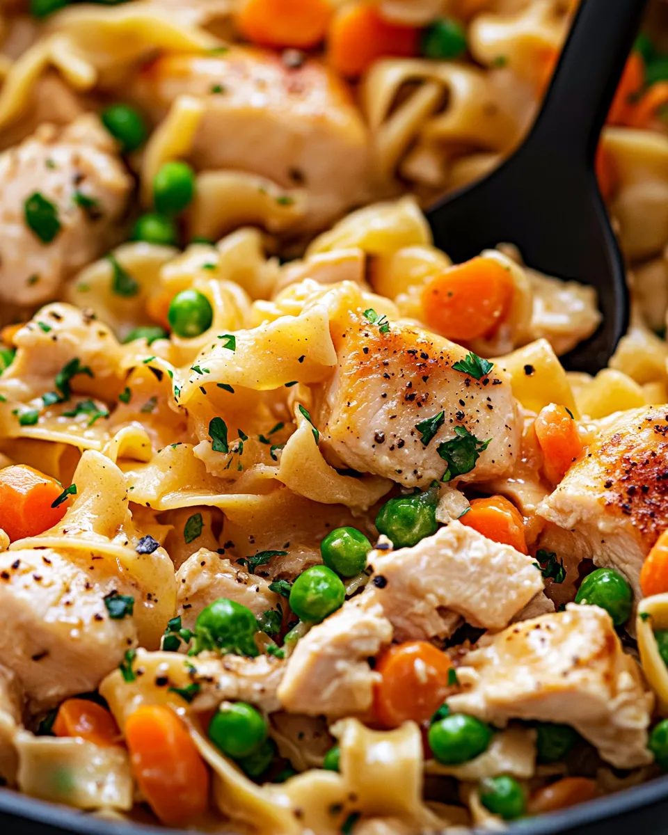 Classic Homestyle Chicken and Noodles Skillet dish photo