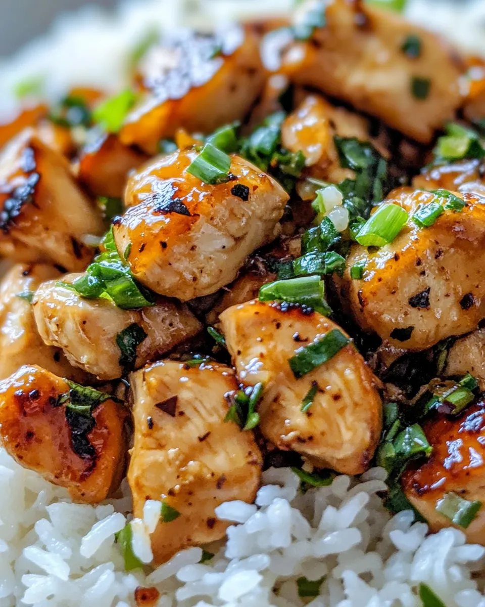 Easy Honey Lemon Chicken and Rice food shot